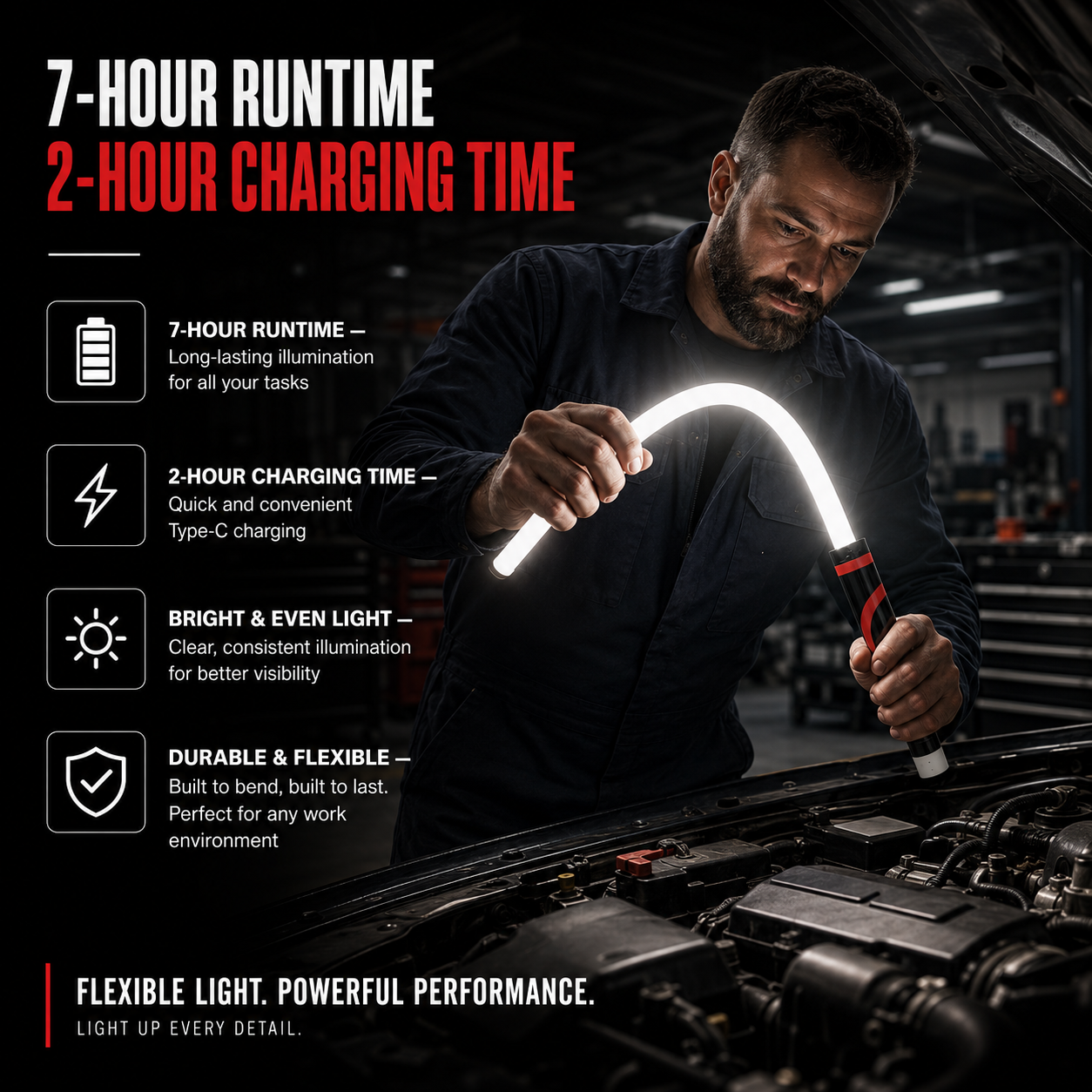Flexbeam Pro Bendable Work Light