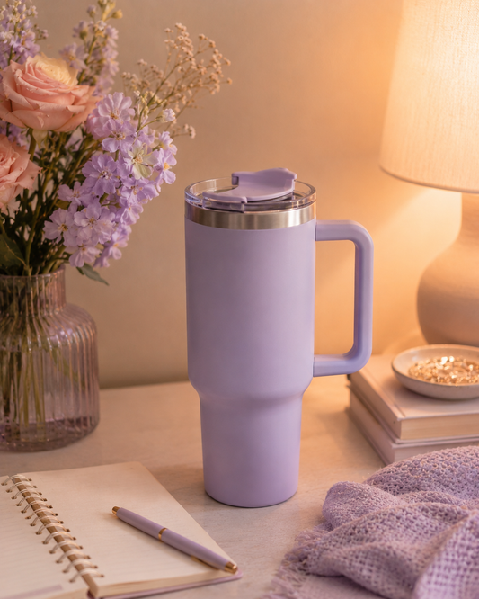 Lavender Travel Tumbler