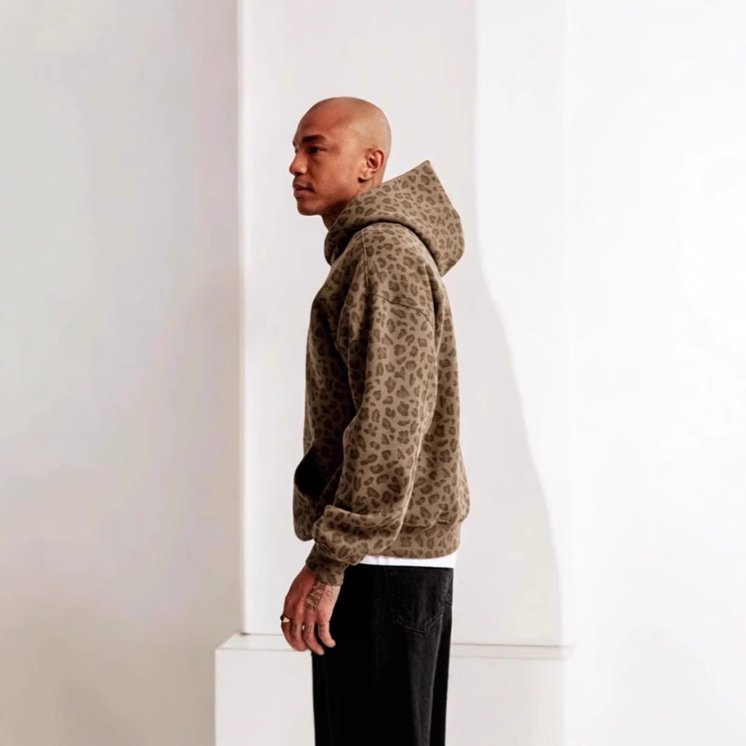 UrbanRoam Oversized Leopard Hoodie