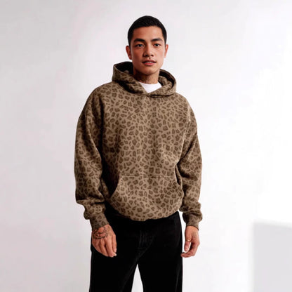 UrbanRoam Oversized Leopard Hoodie
