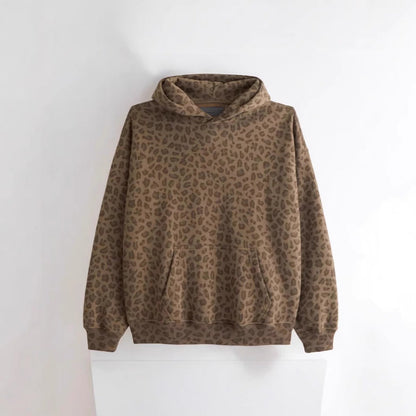 UrbanRoam Oversized Leopard Hoodie